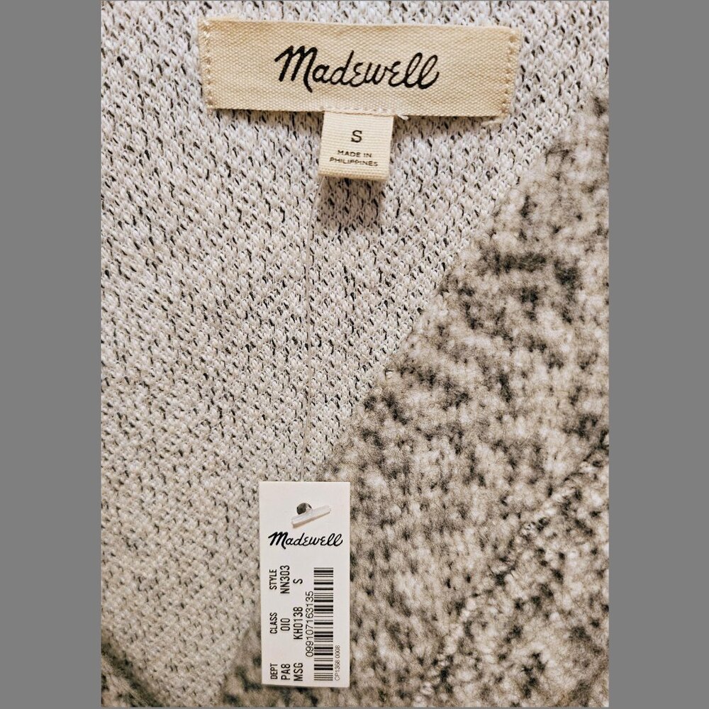 SOLD Madewell Brushed Bouclé Raglan-Sleeve Cardigan in Gray - Picture 10 of 13